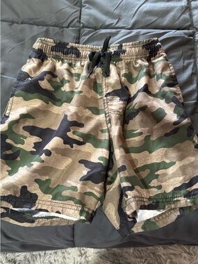 burnside Camouflage Mesh-Lined Shorts - Green, Tan, Black